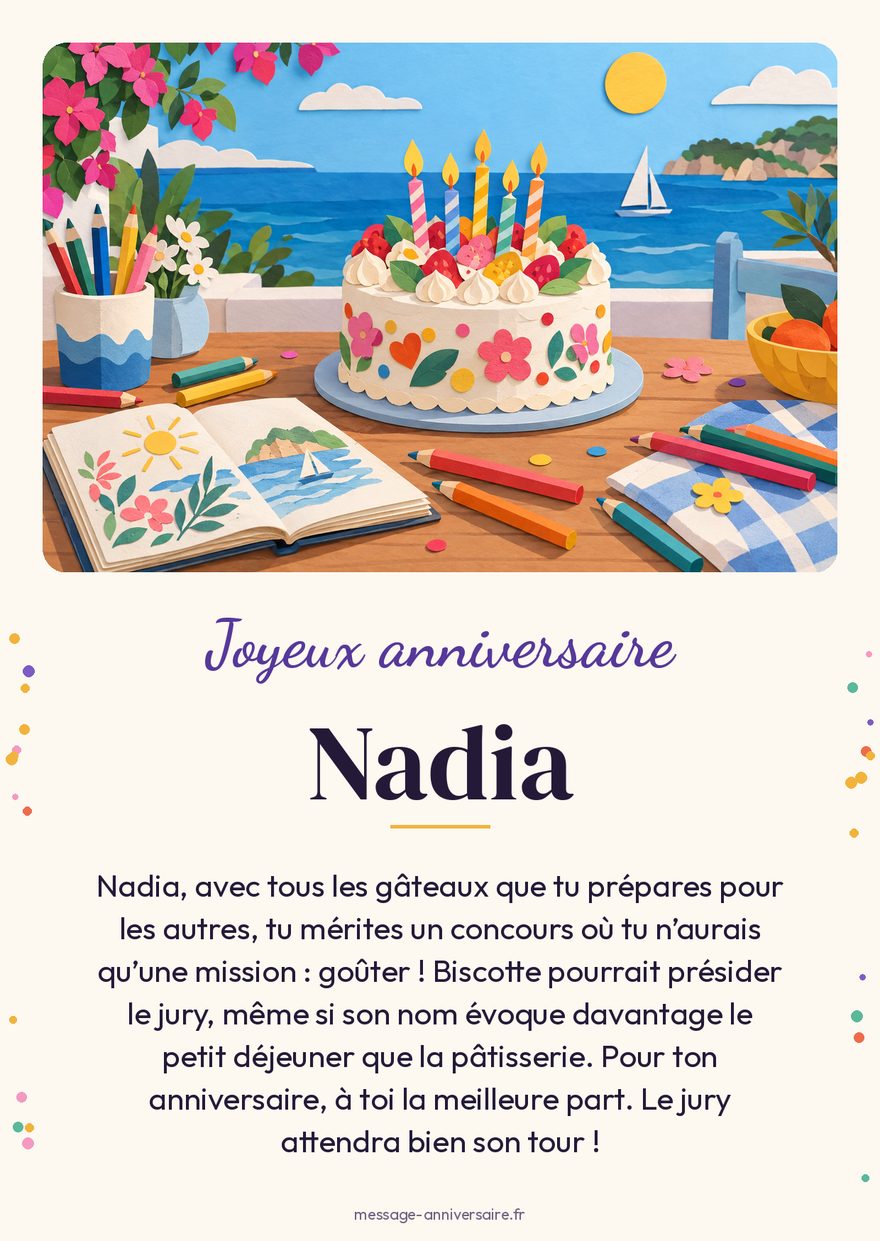 La carte illustrée de Nadia